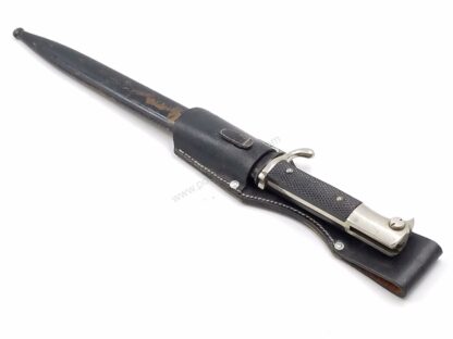 WW2 German 98K original bayonet w/ Scabbard & Leather Frog - Image 3