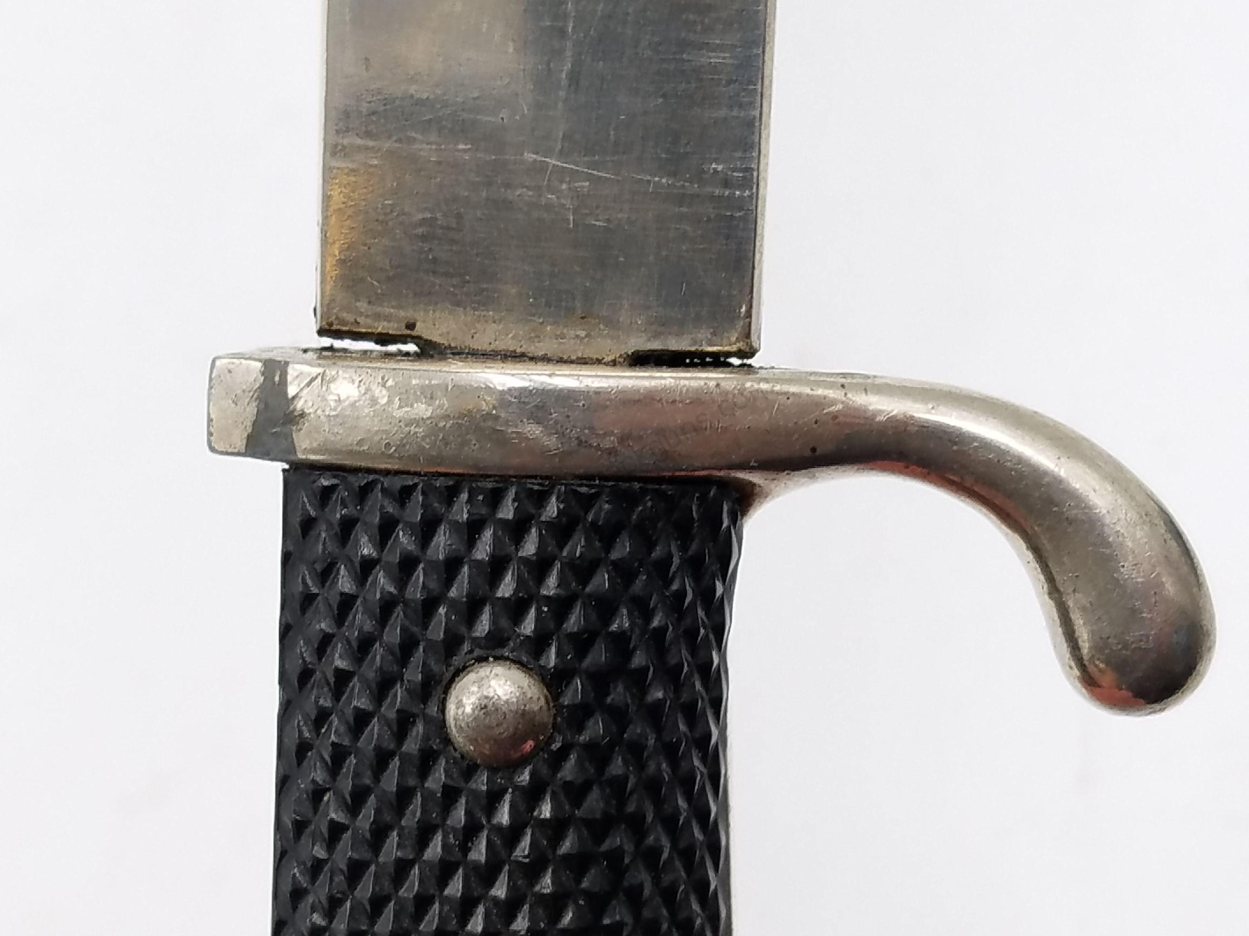 WW2 German 98K original bayonet w/ Scabbard & Leather Frog - Image 11