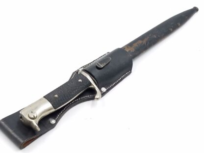 WW2 German 98K original bayonet w/ Scabbard & Leather Frog - Image 15