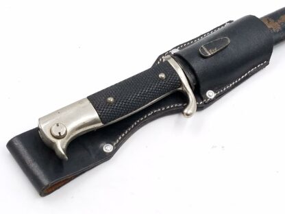 WW2 German 98K original bayonet w/ Scabbard & Leather Frog - Image 19
