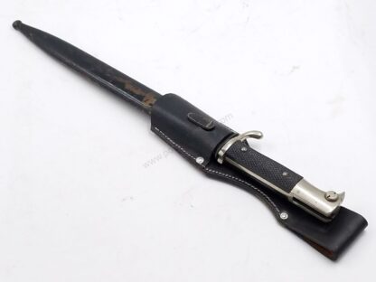 WW2 German 98K original bayonet w/ Scabbard & Leather Frog - Image 21