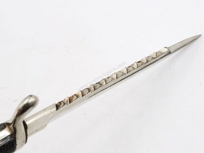 German Fireman's Eickhorn mfg. Saw Back Bayonet & Scabbard - Image 6