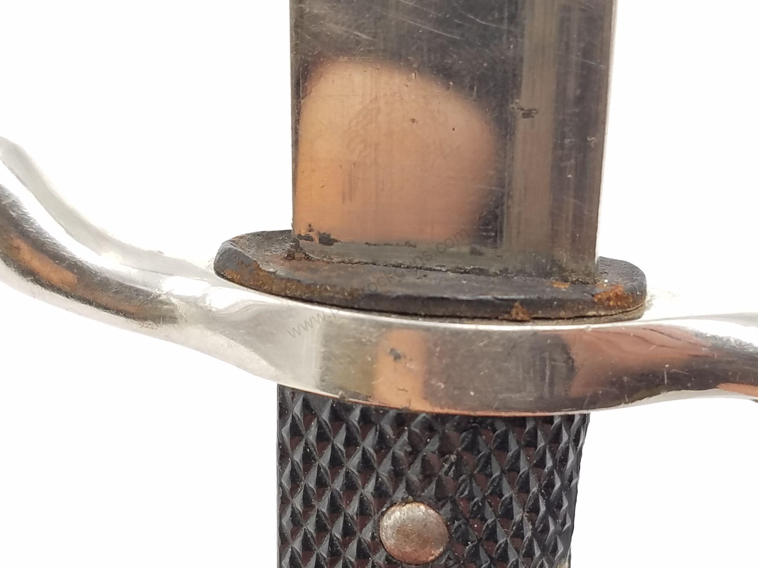 German Fireman's Eickhorn mfg. Saw Back Bayonet & Scabbard - Image 9