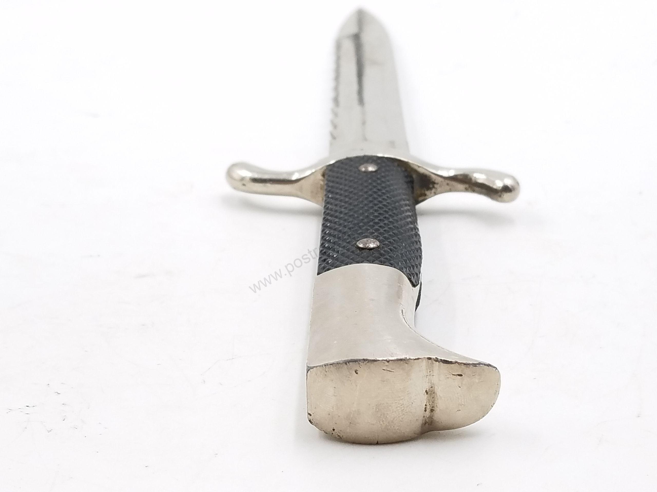 German Fireman's Eickhorn mfg. Saw Back Bayonet & Scabbard - Image 13