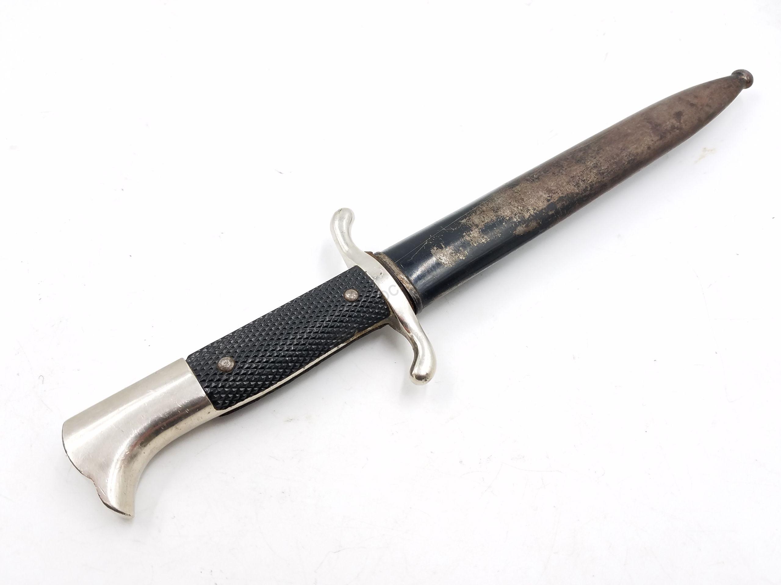 German Fireman's Eickhorn mfg. Saw Back Bayonet & Scabbard - Image 21