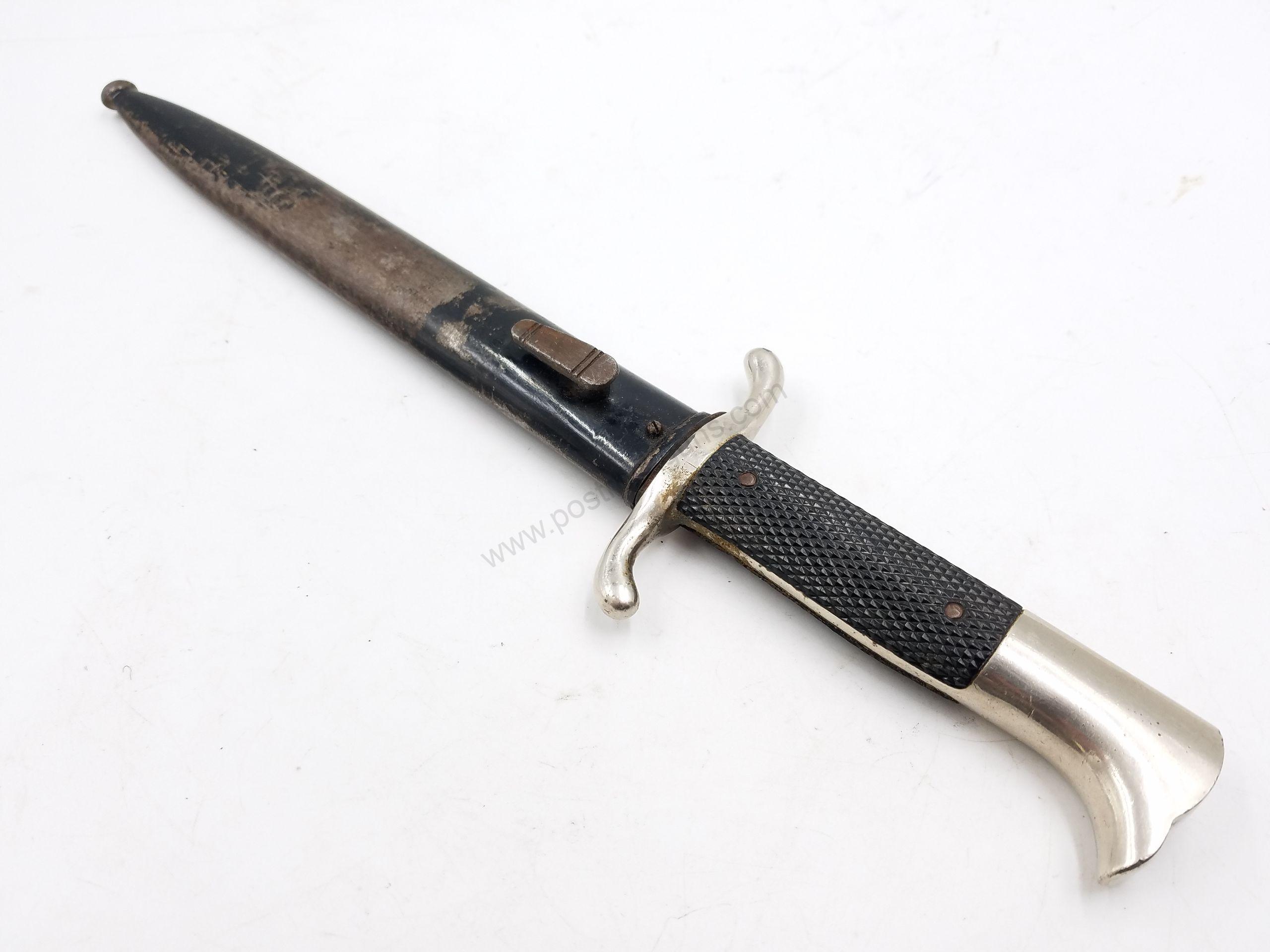 German Fireman's Eickhorn mfg. Saw Back Bayonet & Scabbard - Image 22
