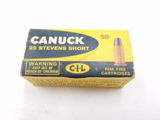 Ammunition Antique No FFL Parts & Magazines Rimfire 25 Stevens Short New Old Stock None Required Canadian Industries Limited Canada