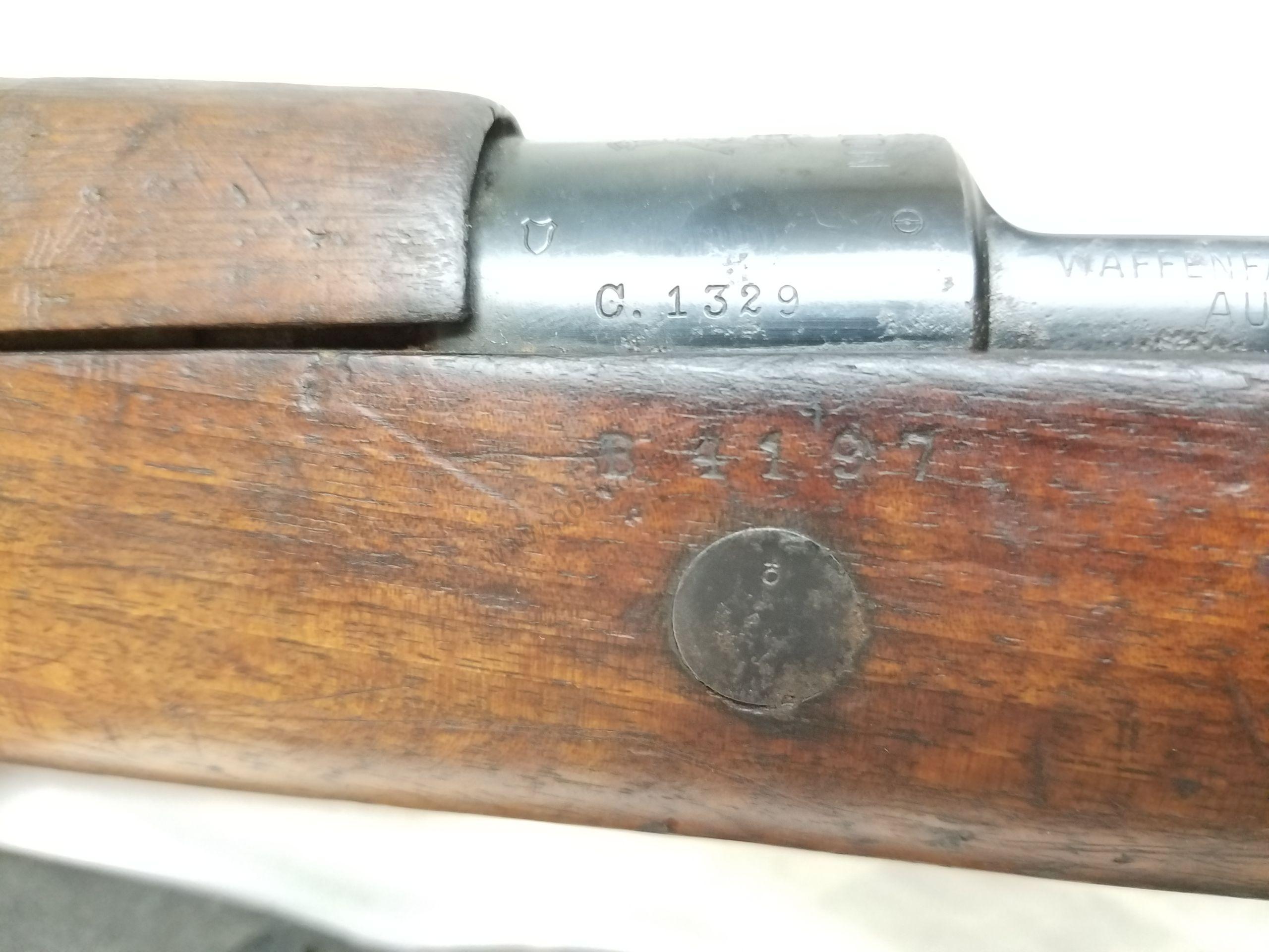 Steyr 1912 Austrian Mauser 7.62x51cal / 308 Rifle w/ Leather Sling - Image 6