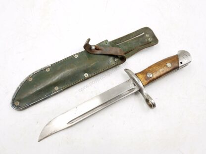Finnish M39 Original SKY Bayonet & Green Leather Sheath - Image 3